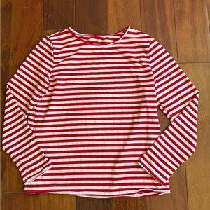 ‼️sold‼️Red and White Striped Long Sleeve Top